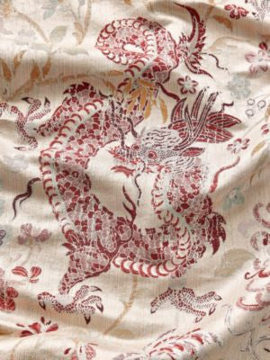 Dragon Tableau Winter Rose SC273270001 by Scalamandre Fabric THE METROPOLITAN MUSEUM OF ART 78% VISCOSE 22% COTTON ITALY MEDIUM DUTY Horizontal: 27.25" and Vertical: 26.25" 52.5 - Fabric Carolina -