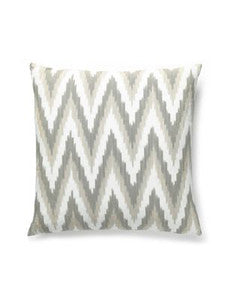 Scalamandre Pillows Adras Ikat Weave Pillow 22 X 22 - Mineral