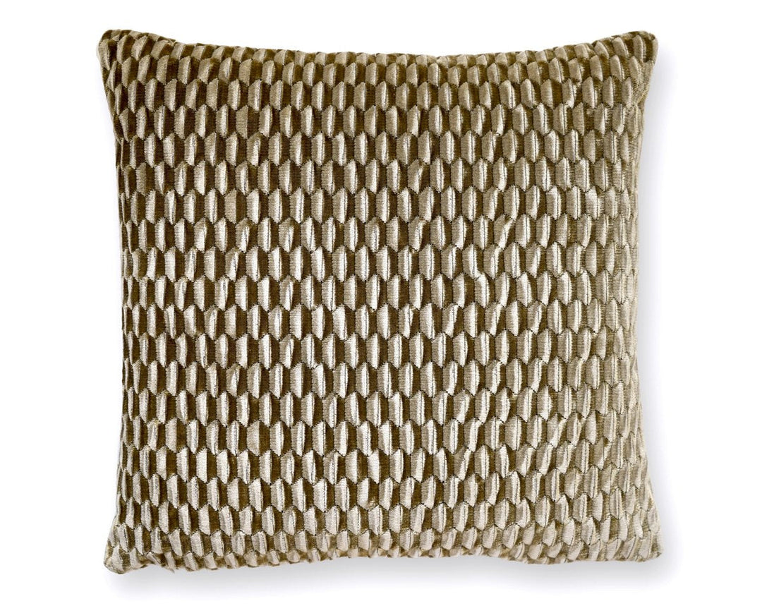 Allegra Velvet Pillow 22 X 22 - Fawn SCALLEPILL0001 by Scalamandre Designer Pillow