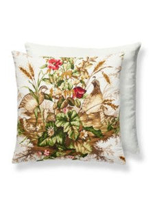 Scalamandre Pillows Edwin'S Covey Pillow 22 X 22 - Multi On White