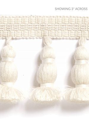 Halsey Onion Fringe Ivory SCFT14990001 by Scalamandre Designer Trim HAMPTONS TRIMMINGS 57% ACRYLIC 38% VISCOSE 5% POLYESTER CHINA LIGHT DUTY Horizontal: and Vertical: 3 - Swanky Fabrics -