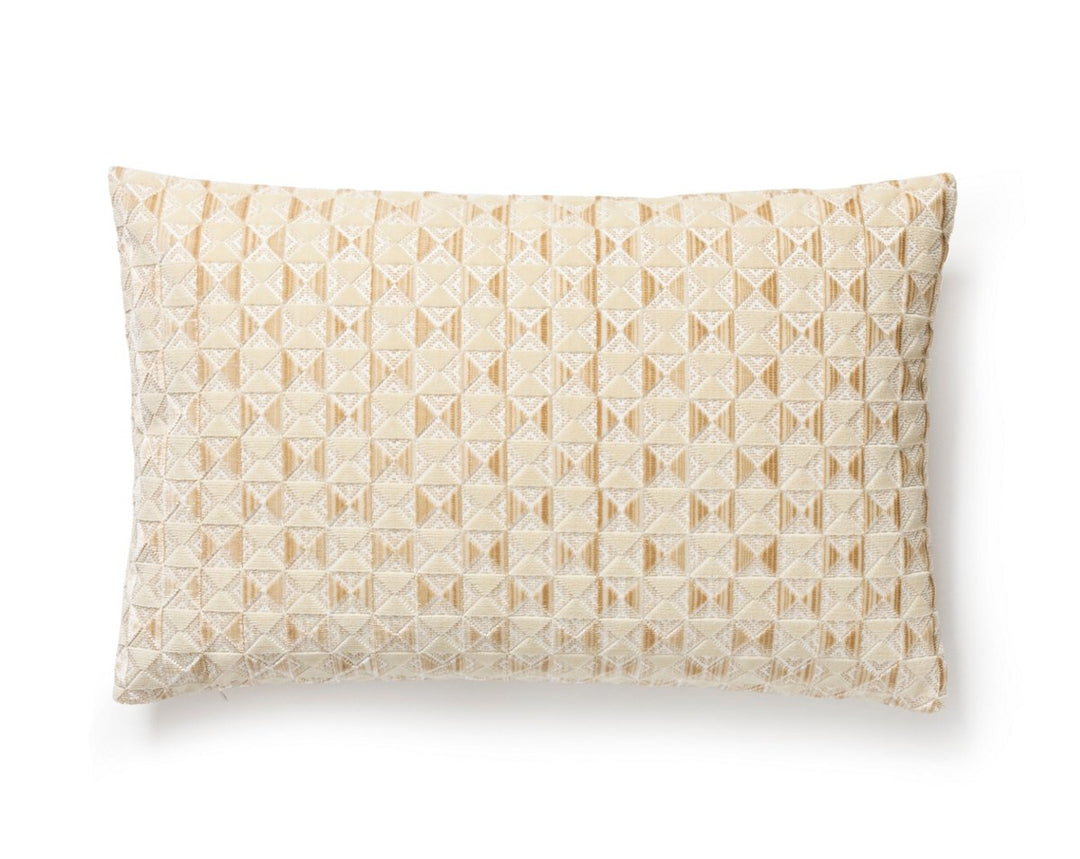 Parlor Velvet Pillow 14 X 22 - Nougat SCLBDK273240001 by Scalamandre Designer Pillow