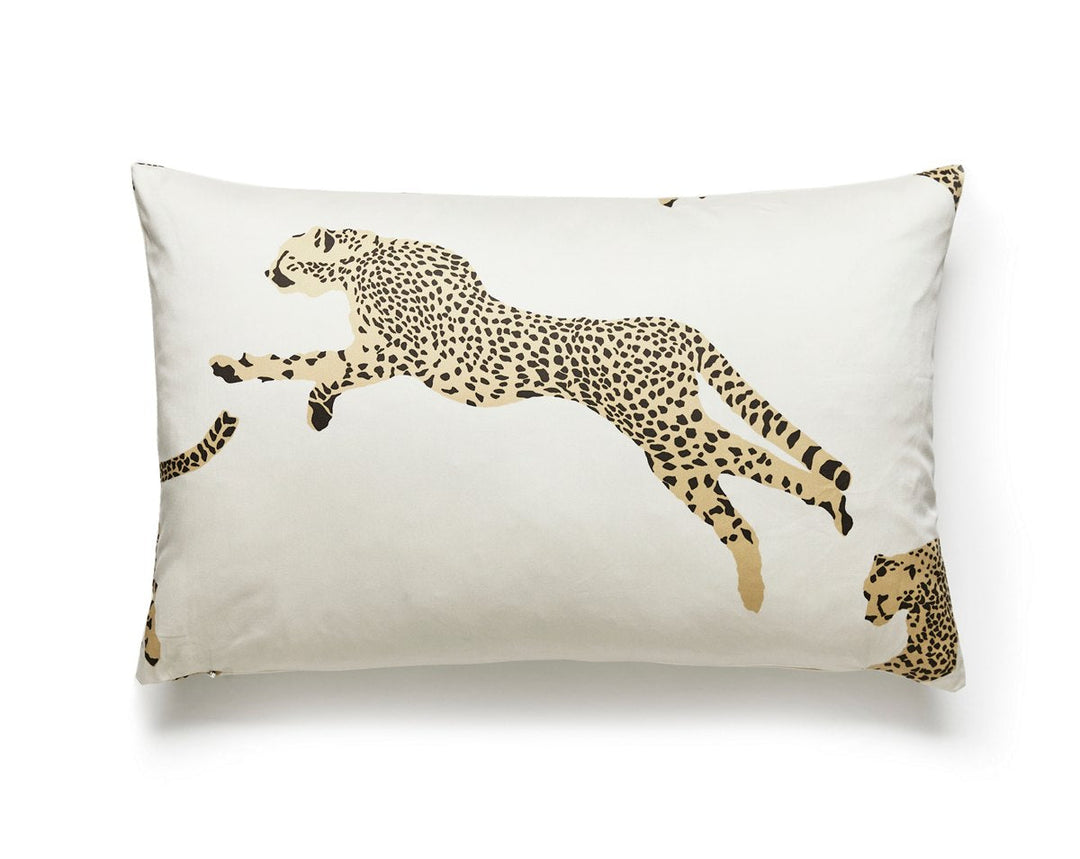 Leaping Cheetah Pillow 14 X 22 - Dune SCLCHEETPIL0001 by Scalamandre Designer Pillow