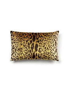 Scalamandre Pillows Leopardo Pillow 22 X 14 - Ivory, Gold & Black