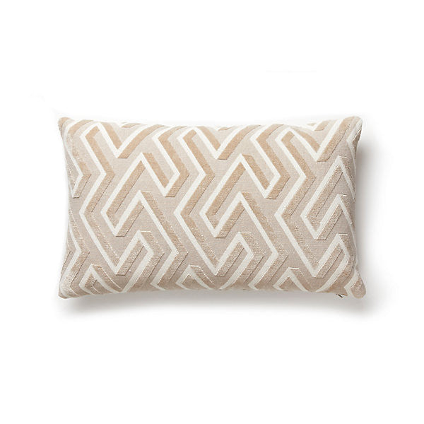 Maze Velvet Lumbar Pillow/Latte Sc 0001Lmazepill by The House of Scalamandre
 Pillow 68% COTTON 32% LINEN HEAVY DUTY Horizontal: 10.75" and Vertical: 6.75" 54" - Fabric Carolina -