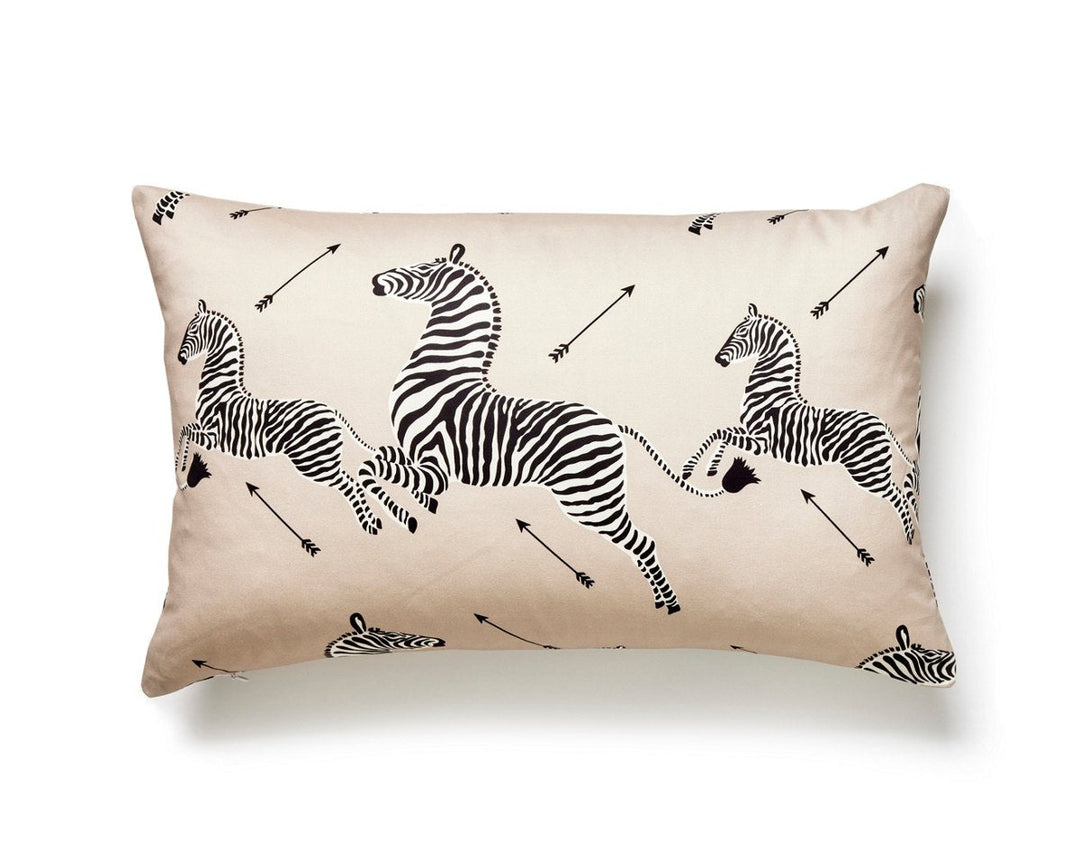 Zebras Petite Pillow 14 X 22 - Sand SCLPZEBPILL0001 by Scalamandre Designer Pillow