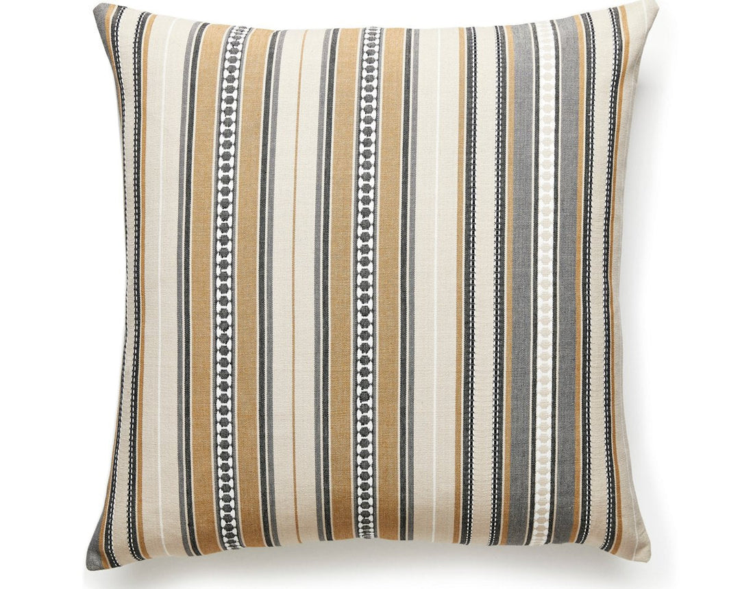 Nile Stripe Pillow 22 X 22 - Desert SCNILEPILL0001 by Scalamandre Designer Pillow
