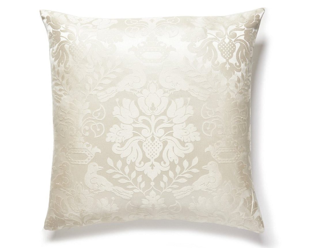 Love Bird Pillow 22 X 22 - Creme SCSDDK10980001 by Scalamandre Designer Pillow