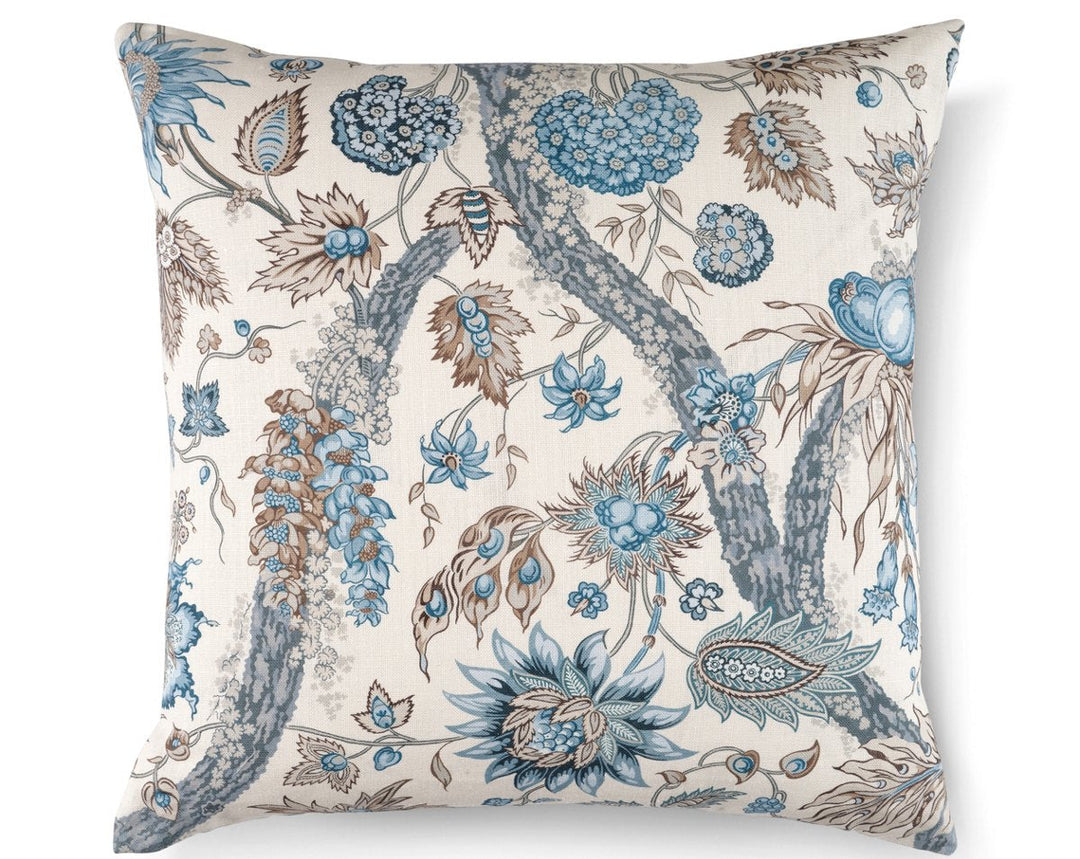 Fleurs Tropicales Pillow 22 X 22 - Water'S Edge SCSDDK166470001 by Scalamandre Designer Pillow