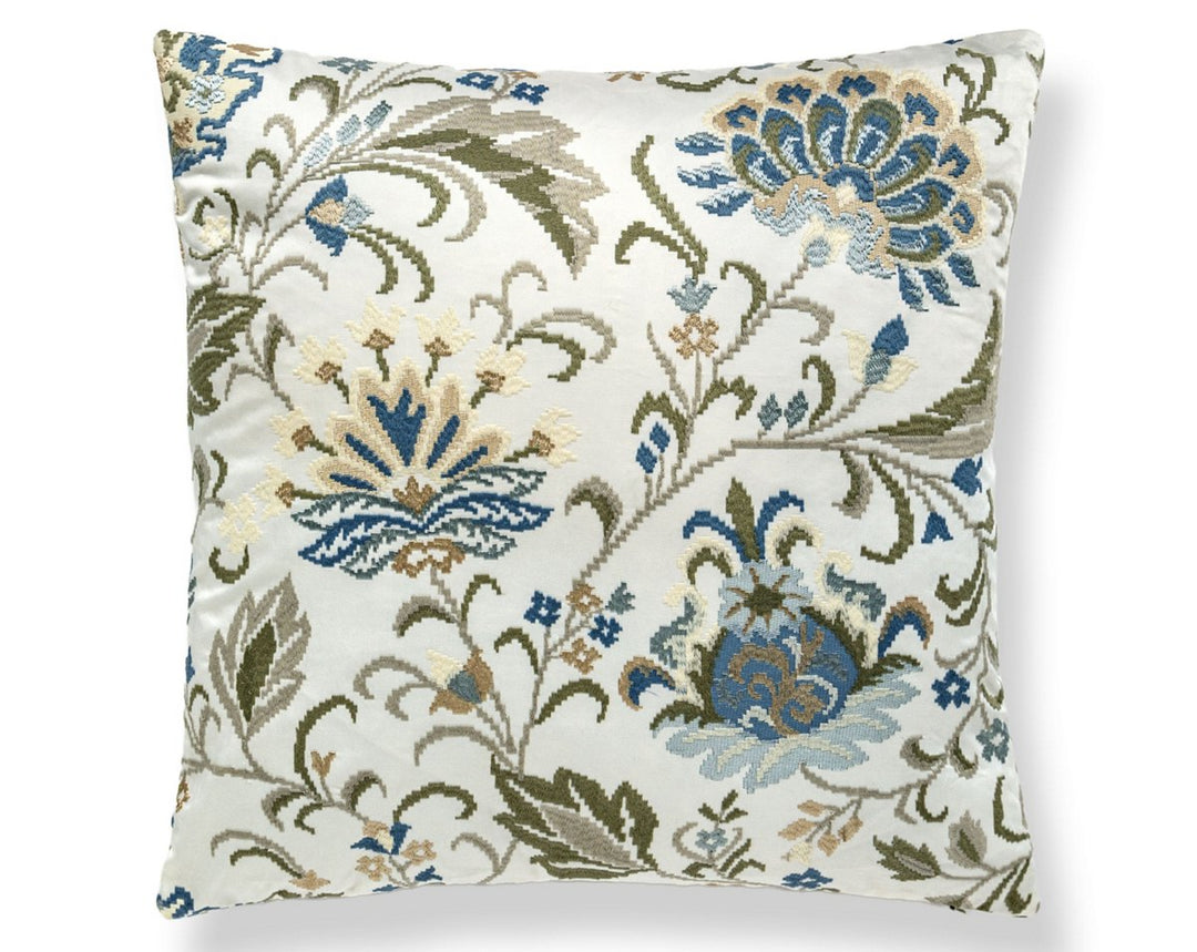 Delphine Embroidery Pillow 22 X 22 - Summer Sage SCSDDK271730001 by Scalamandre Designer Pillow