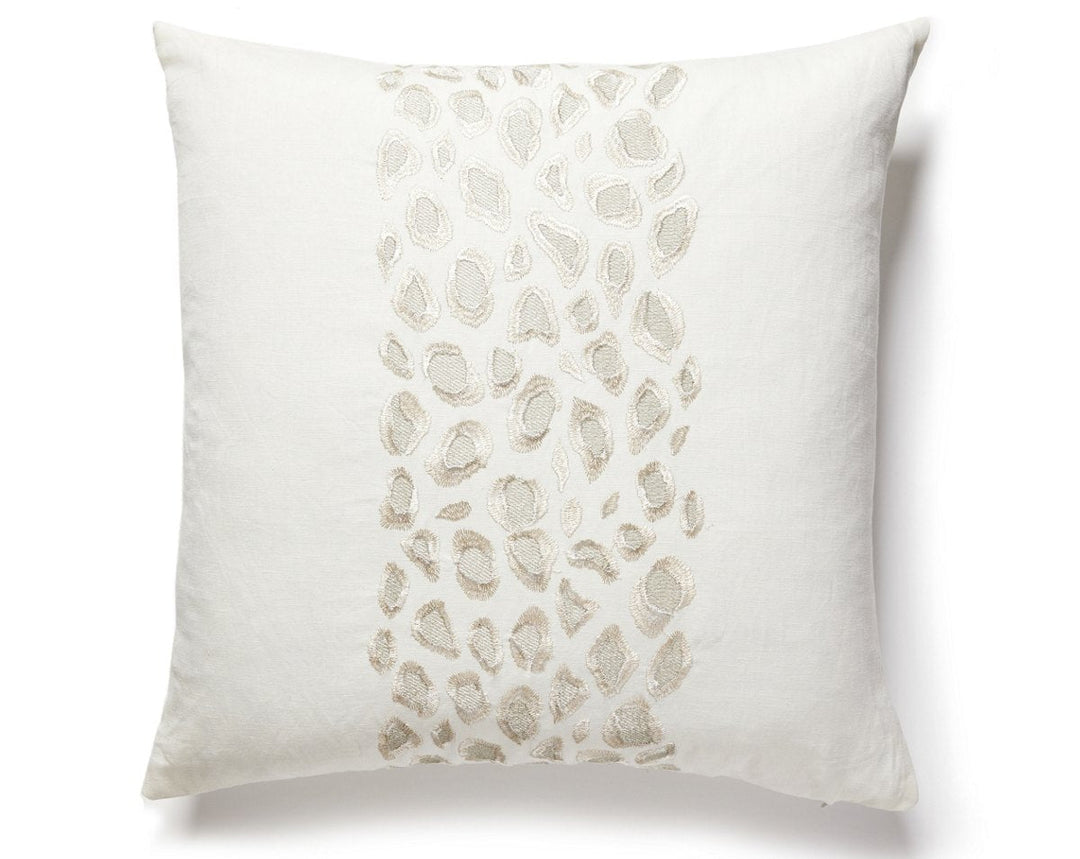 Catwalk Embroidery Pillow 22 X 22 - Pearl SCSDDK272550001 by Scalamandre Designer Pillow