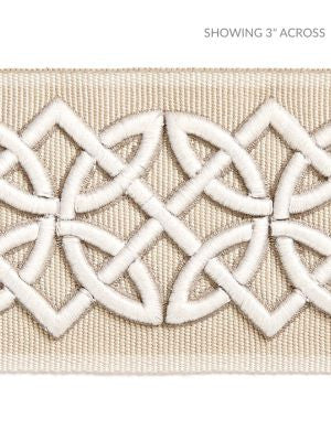 <p>Celtic Embroidered Tape Linen SCT32820001 by Scalamandre Trim</p><p><strong>Required Minimum Quantity Purchase: Fabrics by the yard 1 YARD MINIMUM </p><p>Book: HAMPTONS TRIMMINGS</p><p>Content: 40% POLYESTER 32% VISCOSE 28% ACRYLIC</p><p>Origin: CHINA</p><p>Performance: LIGHT DUTY</p><p>Repeat: Horizontal: 1.875" and Vertical: </p><p>Width: 2.75</p>