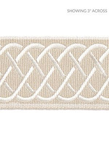 Scalamandre Trim Helix Embroidered Tape Linen