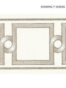 Scalamandre Trim Square Link Embroidered Tape Platinum