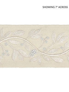 Scalamandre Trim Laurel Embroidered Tape Vellum