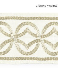 Scalamandre Trim Athena Embroidered Tape Sand