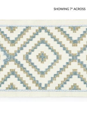 <p>Medina Embroidered Tape Mineral SCT33060001 by Scalamandre Trim</p><p><strong>Required Minimum Quantity Purchase: Fabrics by the yard 1 YARD MINIMUM </p><p>Book: LA BOHEME</p><p>Content: 55% COTTON 37% VISCOSE 8% SPUN POLYESTER</p><p>Origin: INDIA</p><p>Performance: LIGHT DUTY</p><p>Repeat: Horizontal: 5" and Vertical: </p><p>Width: 5.5</p>