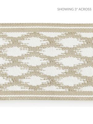 Patara Ikat Tape Linen SCT33070001 by Scalamandre Designer Trim ISOLA INDOOR / OUTDOOR 100% POLYOLEFIN UNITED KINGDOM HEAVY DUTY Horizontal: 1.5" and Vertical: 2.5 - Swanky Fabrics -