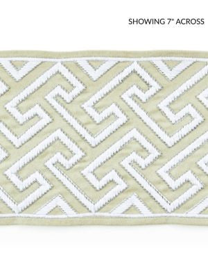<p>Labyrinth Embroidered Tape Sand SCT33190001 by Scalamandre Trim</p><p><strong>Required Minimum Quantity Purchase: Fabrics by the yard 1 YARD MINIMUM </p><p>Book: CHINOIS CHIC</p><p>Content: 55% COTTON 45% SPUN POLYESTER</p><p>Origin: INDIA</p><p>Performance: LIGHT DUTY</p><p>Repeat: Horizontal: 2.75" and Vertical: </p><p>Width: 5.75</p>