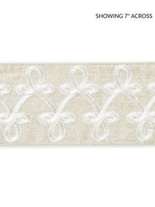 Scalamandre Trim Empress Embroidered Tape Linen