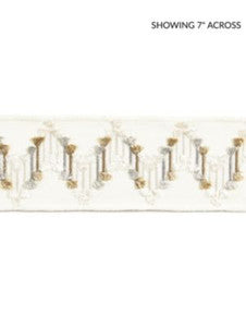 Scalamandre Trim Sayuri Embroidered Tape Fawn