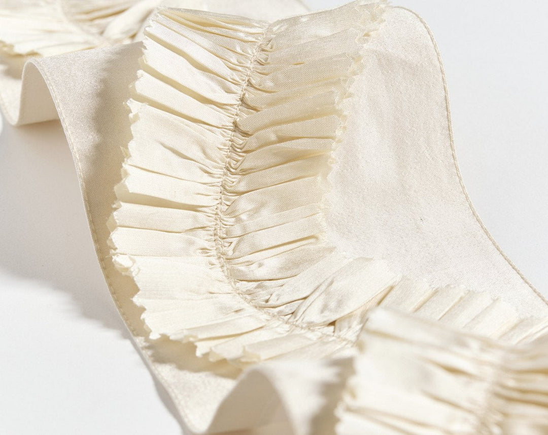 Ruffle Tape Ivory SCT33410001 by Scalamandre Designer Trim