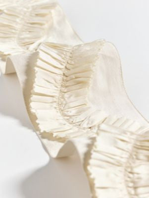 Ruffle Tape Ivory SCT33410001 by Scalamandre Trim THE METROPOLITAN MUSEUM OF ART 95% SILK 5% VISCOSE INDIA LIGHT DUTY Horizontal: 8.5" and Vertical: 0" 4 - Fabric Carolina -