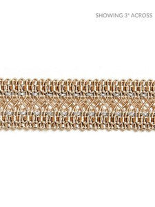 Scalamandre Trim Selena Gimp Braid Flax & Silver