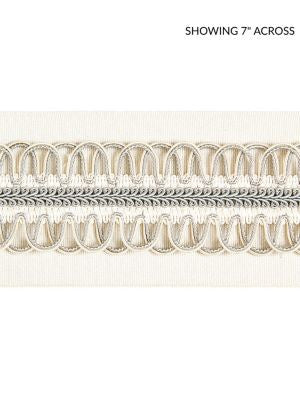 Colette Braided Tape Cloud SCV12420001 by Scalamandre Designer Trim BOTANICA 45% FIBRANNE 30% RAYON 15% COTTON, 8% POLYAMIDE 2% POLYESTER CHINA LIGHT DUTY Horizontal: and Vertical: 3.63 - Swanky Fabrics -