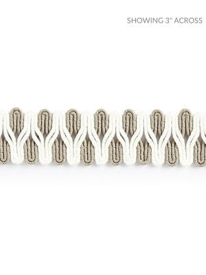 Playa Gimp Braid Linen SCV12470001 by Scalamandre Designer Trim ISOLA INDOOR / OUTDOOR 94% POLYOLEFIN 6% NYLON UNITED KINGDOM HEAVY DUTY Horizontal: .375" and Vertical: 0.88 - Swanky Fabrics -
