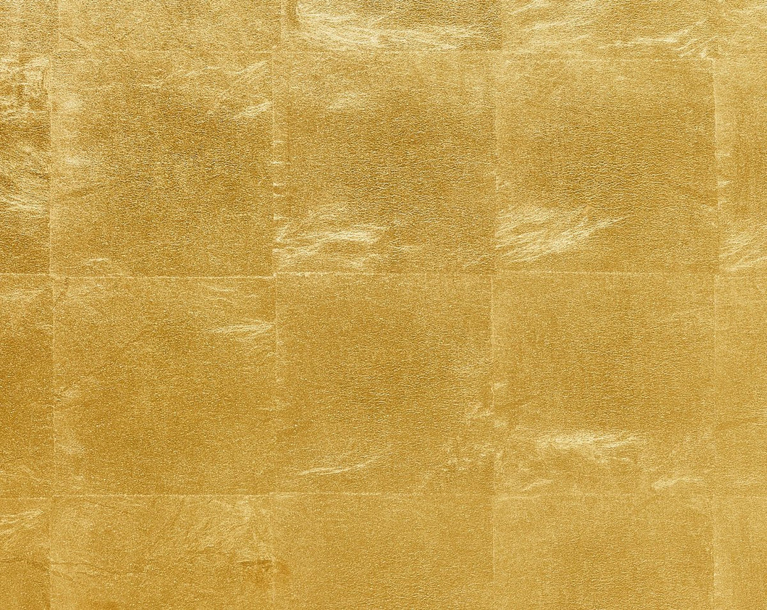 Gold Leaf Gold Metal SCWP883340001 by Scalamandre Designer Wallpaper