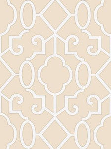 Scalamandre Wallpaper Ming Fretwork Wallpaper Alabaster