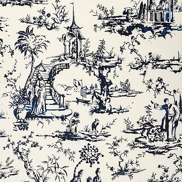 Summer Palace/Porcelain Sc 0001Wp88357 by Scalamandre
 Wallpaper UNITED KINGDOM Horizontal: 66" and Vertical: 54" 54" - Fabric Carolina -