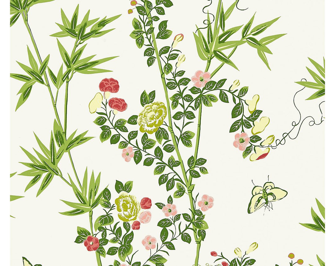 Jardin De Chine Spring SCWP88375D0001 by Scalamandre Designer Wallpaper