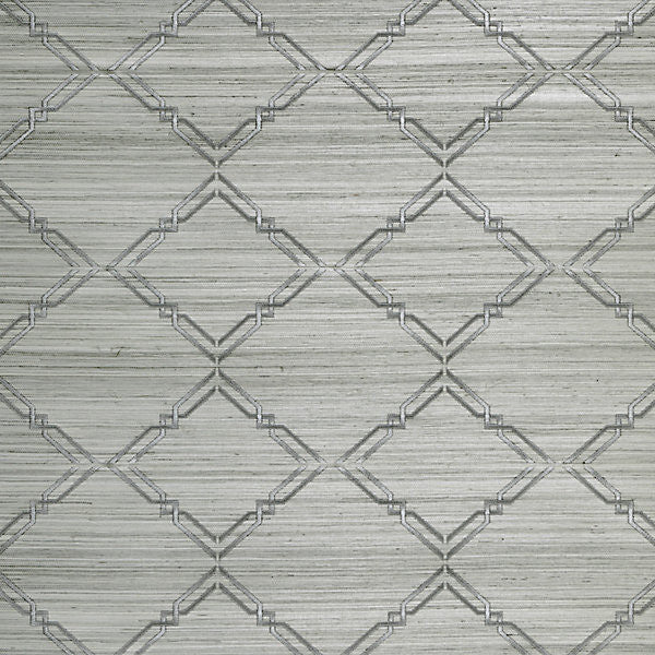 Monroe Embroidered Grasscloth/Glacier Sc 0001Wp88383 by Scalamandre
 Wallpaper INDIA Horizontal: 7.87" and Vertical: 9" 27" - Fabric Carolina -