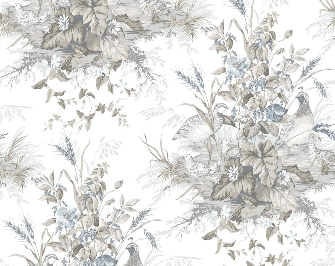 Edwin'S Covey Grisaille SCWP884340001 by Scalamandre Designer Wallpaper
