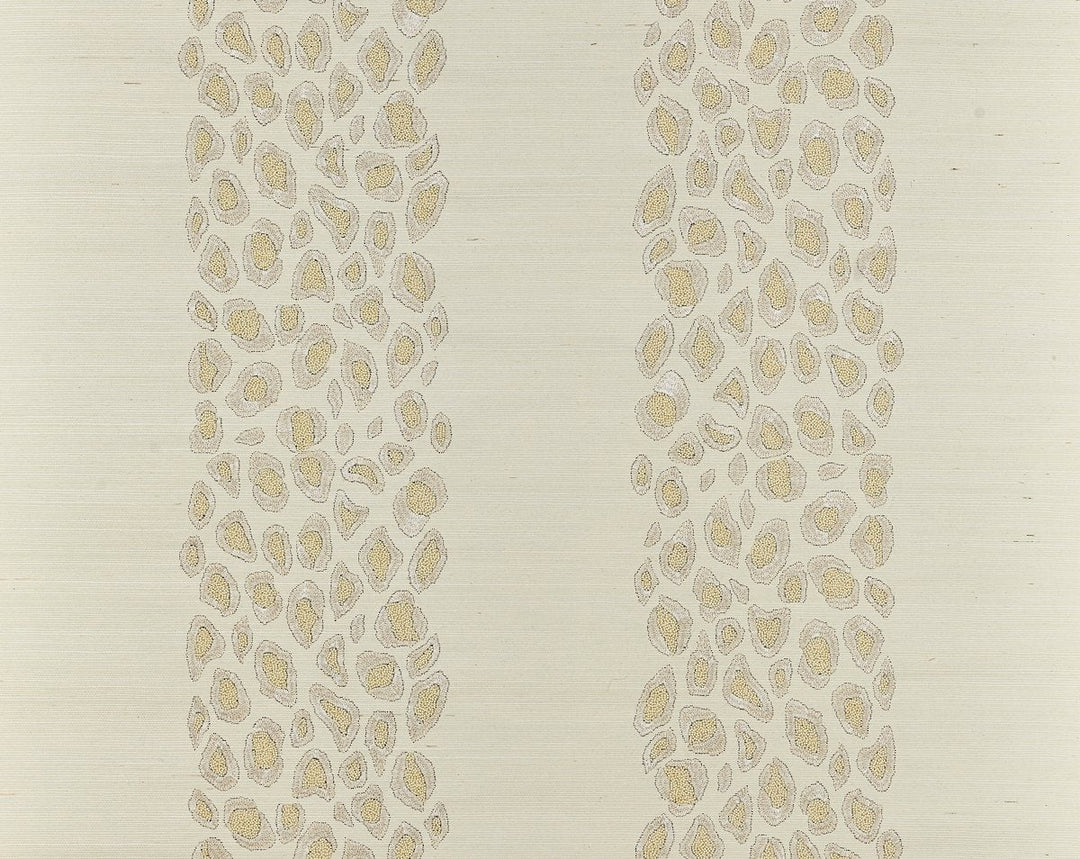 Catwalk Embellished Grasscloth Pearl SCWP884460001 by Scalamandre Designer Wallpaper