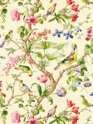 Belize Print Sunlit SC166000002 by Scalamandre Designer Fabric BOTANICA 100% COTTON FRANCE MEDIUM DUTY Horizontal: 30" and Vertical: 26.75" 53.5 - Swanky Fabrics -
