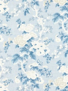 Scalamandre Fabric Ascot Linen Print Sky