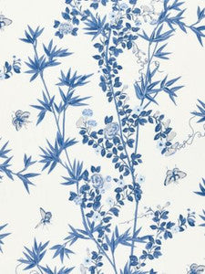 Scalamandre Fabric Jardin De Chine Print Porcelain