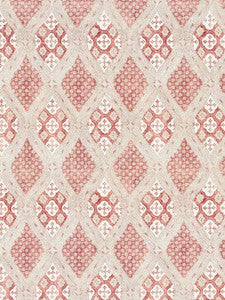 Scalamandre Fabric Farrah Print Coral Spice