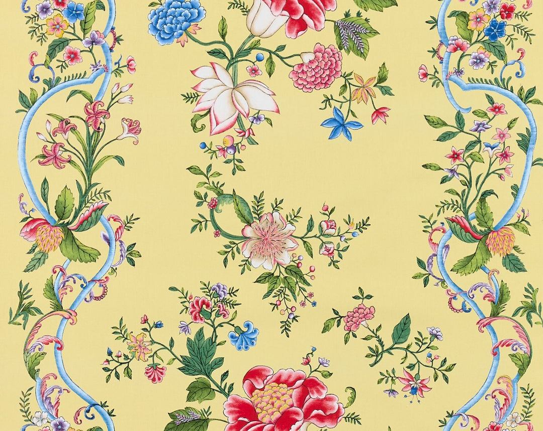 Camellia Trellis Butter Blue SC166480002 by Scalamandre Designer Fabric