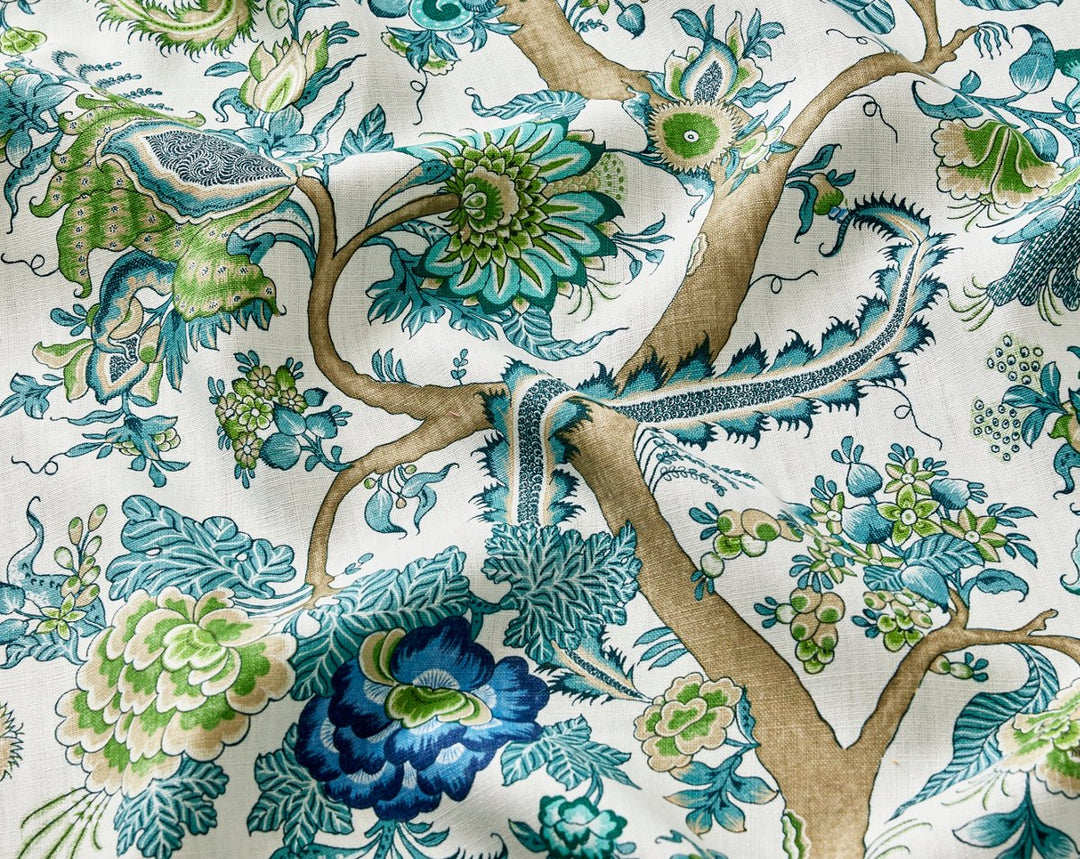 Metropolitan Palampore Print Aegean SC166490002 by Scalamandre Designer Fabric