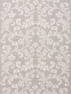 Scalamandre Fabric Chiara Embroidery Pearl Grey