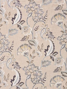 Scalamandre Fabric Adara Embroidery Flax