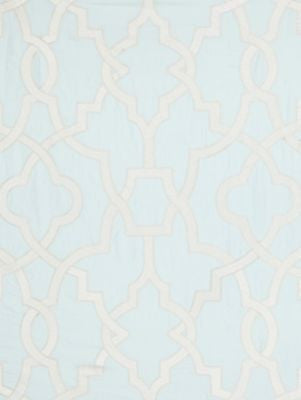 Damascus Embroidery Blue Mist SC270730002 by Scalamandre Designer Fabric JARDIN 16% SPUN POLYESTER, 36% VISCOSE 29% LINEN 19% COTTON INDIA LIGHT DUTY Horizontal: 31.5" and Vertical: 25.625" 51 - Swanky Fabrics -
