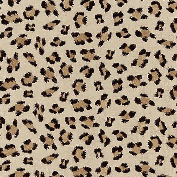 Broderie Leopard/Chocolate On Sand Sc 000227075 by Scalamandre
 Fabric JARDIN 59% VISCOSE 37% COTTON 4% POLYESTER INDIA MEDIUM DUTY Horizontal: 9" and Vertical: 52.75" 52.75" - Fabric Carolina -