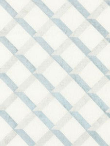 Scalamandre Fabric Lattice Embroidery Water