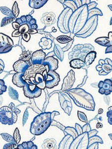 Scalamandre Fabric Coromandel Embroidery Porcelain