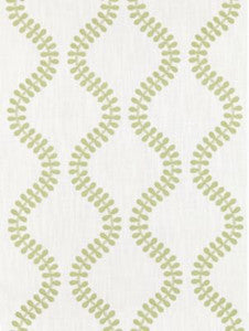 Scalamandre Fabric Foglia Embroidery Celery